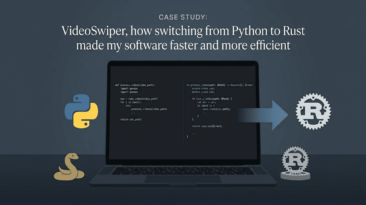 Case Study: VideoSwiper, how switching from Python to Rust made my software faster and more efficient